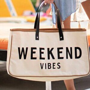 Santa Barbara Canvas Tote Weekend Vibes
